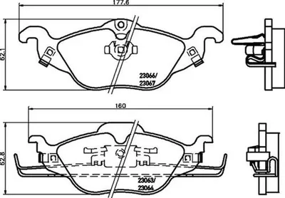 Produktbild von HELLA Bremsbeläge Satz Vorne Bremsklötze für OPEL Astra G CC (T98) 8DB 355 008-571