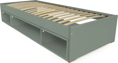 Produktbild von Bett mit Stauraum Maël 90x200 - Grau