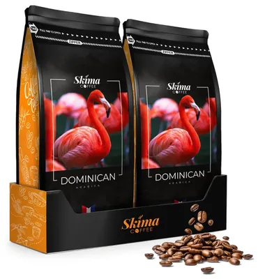 Produktbild von Kaffeebohnen 2 x 1 kg DOMINIKANISCHE REPUBLIK 100 % Arabica frisch geröstet SkimaCoffee + Tassenuntersetzer