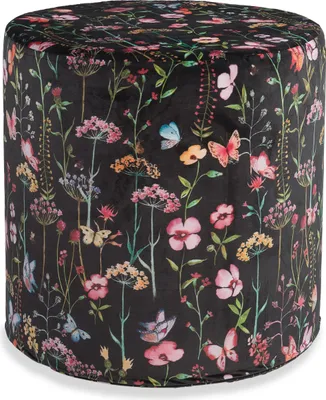 Produktbild von H.O.C.K. Black Velvet Hocker rund Pouf ø45x45cm