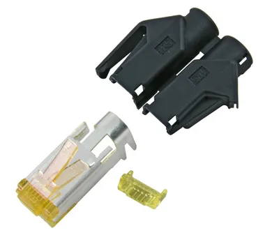 Produktbild von EFB Elektronik H7642.4-100, RJ-45, Schwarz, Männlich, Gerade, Cat6a, S/UTP (STP)