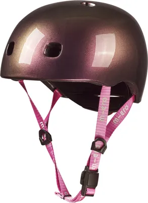 Produktbild von Micro Kinderhelm Fahrrad Tretroller Deluxe Neochrome Pink mit LED-Licht