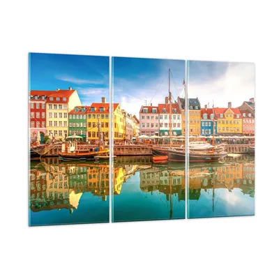 Produktbild von Bilder auf glas - Segelboote Wasser Architektur Hafen - 105x70cm - Glasbilder - Wandbilder - Kunstdruck - Wanddekoration aus Glas - Glas Bilder - Wandbild auf Glas - GCE105x70-2873