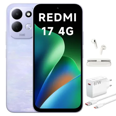 Produktbild von Xiaomi REDMI 17 4G Smartphone 4GB 256GB Violett 6,9 Zoll 7500mAh mit 67W Ladegerät + Bluetooth-Kopfhörer