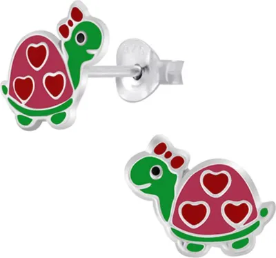 Produktbild von Kinderohrstecker: Mädchen Ohrringe Silber „Schildkröte“ Silber