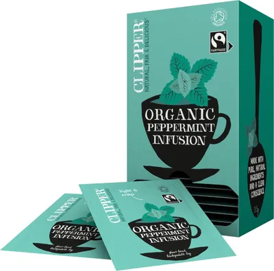 Produktbild von Clipper - Tea Clipper Infusion Pfeffermint | Schnappen Sie sich eine 25 -Tasche