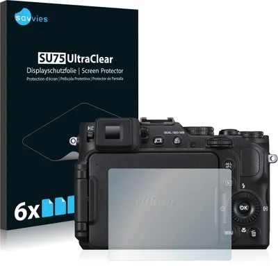 Produktbild von 6x Für Nikon Coolpix P7800 Schutzfolie Savvies Displayschutz Display Schutz Folie Klar Transparent