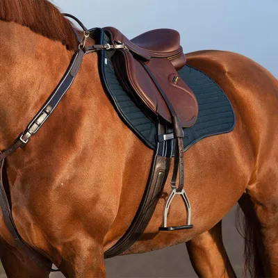 Image de Horseware Micklem Breastplate avec martingale - Taille Pony - Marron
