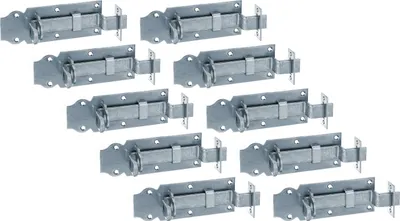 Immagine prodotto di Alberts 841096 Serratura a gomito, con impugnatura piatta e anello fisso, zincata, passivata a film spesso, piastra 120 x 44 mm, set da 10