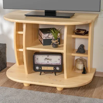 Produktbild von TV-Unterschrank Kiefer massiv Vollholz natur Junco 205 - Abmessung 59 x 80 x 48 cm