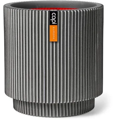 Productafbeelding van Cilindervas, CAPI EUROPE Groove NL, 36 x 38 cm, antraciet