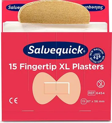 Productafbeelding van Salvequick® 6454 Vingerkappenpleisters XL - 6x 15 stuks, elastisch