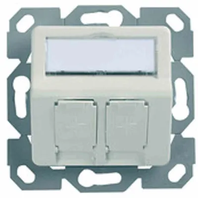 Produktbild von Telegärtner AMJ-S Modul-Aufnahme 2 Port 30° UP/50 Alpinweiss