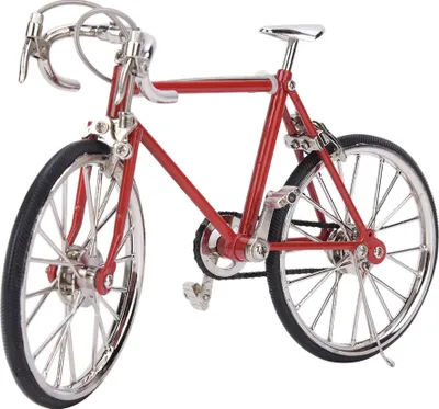 Immagine prodotto di 1:10 Mini casa delle bambole bicicletta lega miniatura simulato bicicletta modello giocattolo accessori