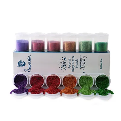 Immagine prodotto di Superstar Golden Star Fine Glitter Mix, confezione da 6