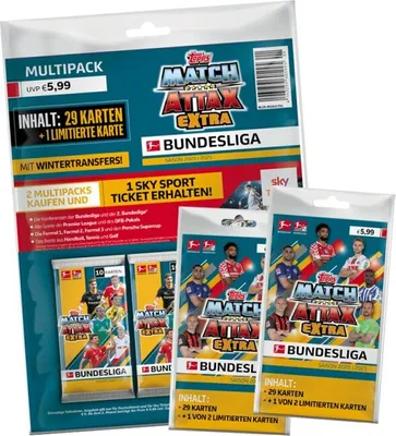 Image de Topps Match Attax EXTRA 2020/21 - Les 2 blisters différents + 1 multipack