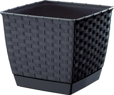 Produktbild von Prosperplast 2.5l Ratolla  Collection 16.5x16.5x14.2 Cm Blumentopf Silber  Silber One Size