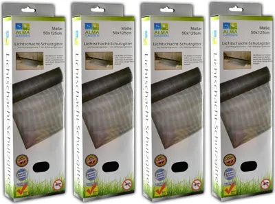 Produktbild von 4er Set Laub und Insektenschutz für Lichtschacht Kellerschachtabdeckung Schutzgitter Lichtschachtabdeckung Insektenschutzgitter