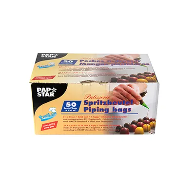 Produktbild von PAPSTAR LDPE-Spritzbeutel "Patisserie" transparent 130 ml 50 Stück
