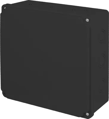 Produktbild von Abzweigkasten 200X200X80 SCHWARZ Verteilerkasten Verteilerdose IP65 Aufputz Feuchtraum