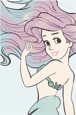 Produktbild von Disney Poster Arielle - die Meerjungfrau Violett und Blau - 610088 - 50 x 70 cm