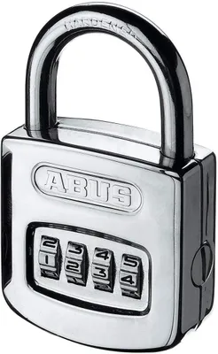 Produktbild von Zahlenschloss 160/50HB50 - Vorhängeschloss mit hohem Bügel und einstellbarem Zahlencode - Sicherheitslevel 6 - Silber