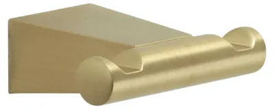 Doppelkleiderhaken mattgold 7,6x5,8x2,4 cm Edelstahl