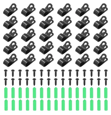Productafbeelding van 30 stuks klemmen voor hekdraad van 10 mm, montageklemmen voor landbouwhek