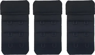 Obrázek produktu pro sada 3 podprsenkových nástavců, 2 řady, 32 mm, černá