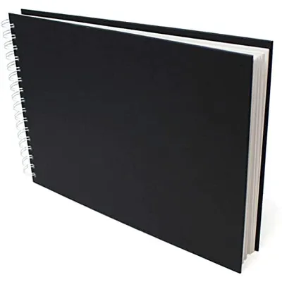 Image de Carnet de croquis Artway Studio A4, reliure spirale, 96 pages, papier 170 g/m², noir