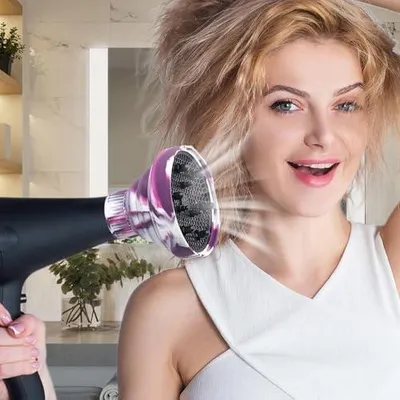 Produktbild von Silikon-Diffusor für Haartrockner, hitzebeständiger Aufsatz aus Silikon für welliges Haar und schonendes Trocknen