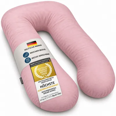 Obrázek produktu pro Těhotenský polštář Classic ve tvaru U - růžový