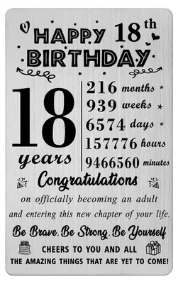 Immagine prodotto di Biglietto di auguri unico per i diciottenni