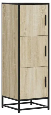 Image de Buffet haut chêne sonoma 35,5x35x106,5 cm bois ingénierie métal