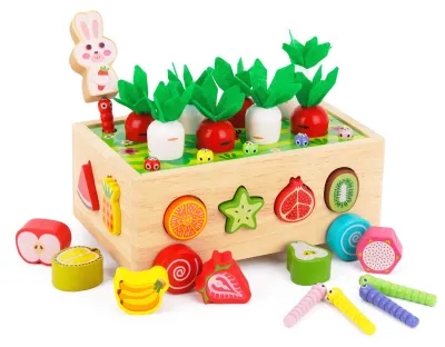 Obrázok produktu pre Montessori vzdelávacia hračka: drevená sada zeleniny pre deti