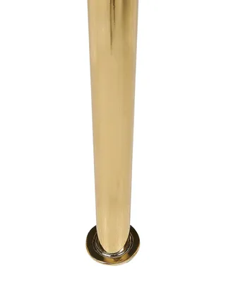 Produktbild von BELIANI Sessel Cremeweiß Samtstoff Rund Ovale Sitzschale mit Goldenen Metallbeinen Glamourös Retro Wohnzimmer Garderobe Cocktailsessel Sitzmöbel