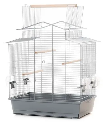 Image de XXL cage perruche canari avec siège extérieur 58,5 x 38 x 65cm