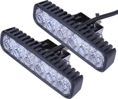 Immagine prodotto di Greenmigo, set da 2 lampade LED da 18 W, faro anteriore e posteriore a luce bianca fredda per auto, faro da lavoro, impermeabile IP67