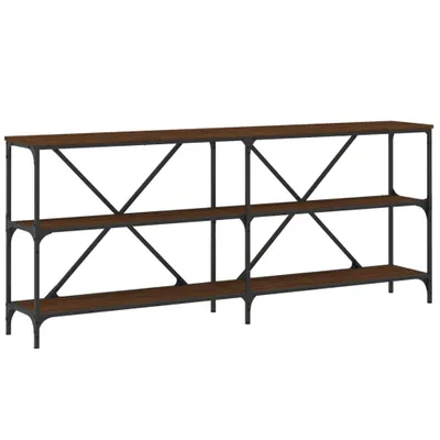 Produktbild von vidaXL Konsolentisch Braun Eiche 180x30x75 cm Holzwerkstoff und Eisen