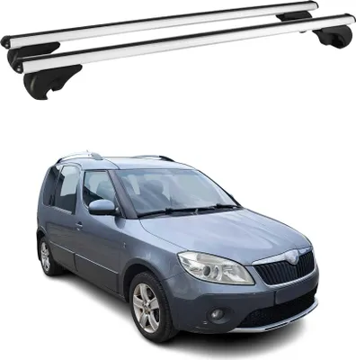 Image de Barres de toit Transversales pour Skoda Roomster Praktik 2006-2015 Alu Argent