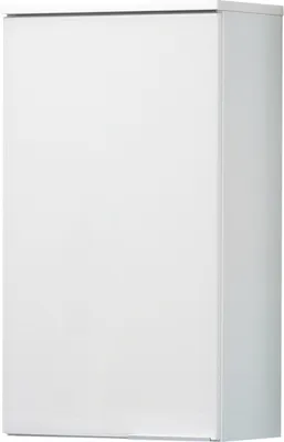 Produktbild von FACKELMANN Hängeschrank KARA / mit Soft-Close-System / Maße (B x H x T): ca. 41 x 70 x 23 cm / Türanschlag links / Möbel fürs WC oder Bad / Korpus: Weiß matt / Front: lackiertes Glas in Weiß