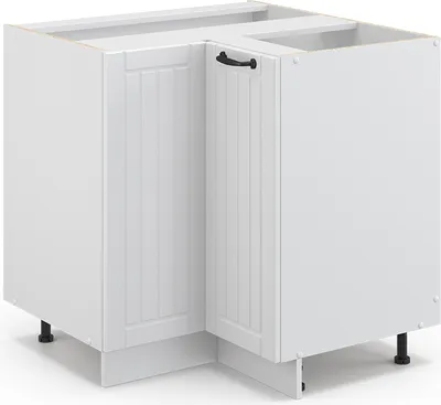 Produktbild von Eckunterschrank Vicco Fame-Line Weiß Landhaus 80.5 cm ohne Arbeitsplatte, Model 36020