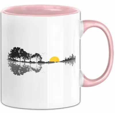 Produktbild von Gitarre Musikliebhaber Musiker Gitarrist Tasse Geschenk Lustige Geschenkidee Spruch (Rosa)