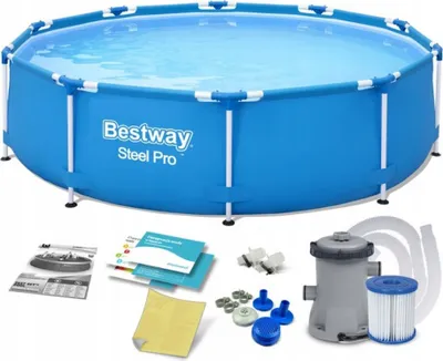 Produktbild von Bestway Pool Set 8in1 Swimmingpool Schwimmbad  56679  305 x 76 cm