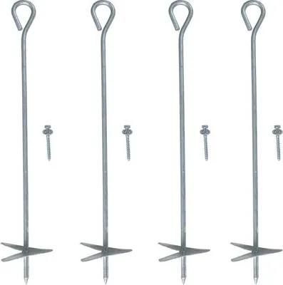 Produktbild von Erdanker Bodenanker Schaukel-Anker 4er Set lang Befestigungsanker Erdnagel Anker