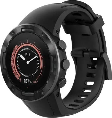 Produktbild von Strap-it Suunto 5 Silikonarmband (Schwarz)