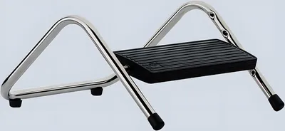 Produktbild von Alco Fußstütze Tritty schwarz/silber