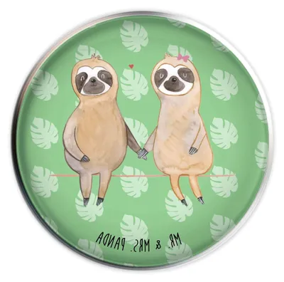 Produktbild von Waschbeckenstöpsel Faultier-Pärchen - Geschenk, Gemeinsam, Liebe, Ablaufgarnitur, Deko, Waschtischstöpsel, Faultiere
