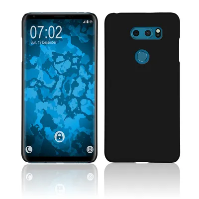 Produktbild von PhoneNatic Case kompatibel mit LG V30S ThinQ - Hülle schwarz gummiert Hard-case Cover