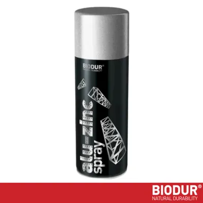 Productafbeelding van BIODUR Alu-Zinkspray - 400ml - Anti-roest - Hittebestendig tot 350°C - Sneldrogend - UV- & Weerbestendig - Binnen/Buiten